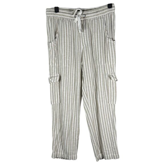 Sanctuary X Anthropologie Striped Linen Cropped Pants Size XS - Picture 1 of 4
